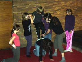 Artisten bei der Probe