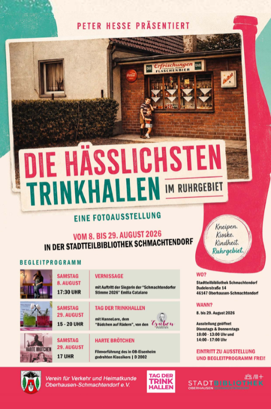 Plakat zur Ausstellung - Die hässlichsten Trinkhallen im Ruhrgebiet