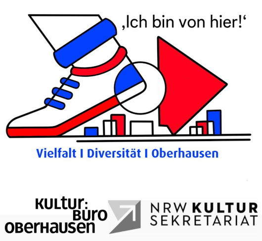 Logos "Ich bin von hier", Kulturbüro Oberhausen und NRW Kultursekretariat