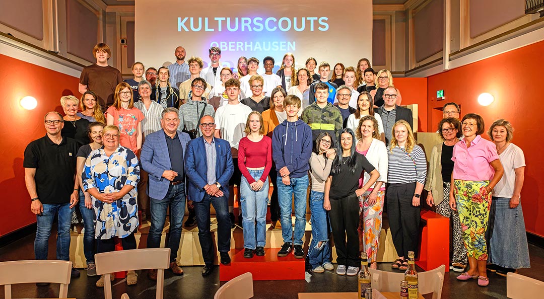 Gute Stimmung zum Abschluss de Kulturscouts-Projektes 2023/2024 (Foto: Stadt Oberhausen/Tom Thöne)