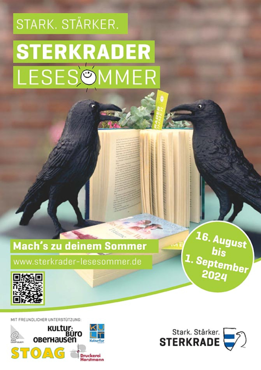 Plakat zum Sterkrader Lesesommer 2024
