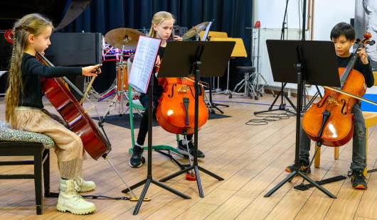 Preisträgerinnen im Konzert (Foto: Stadt Oberhasuen/Tom Thöne)