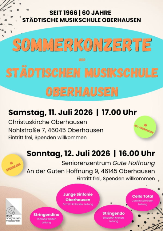 Plakat der Sommerkonzerte 2026