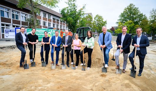 Baustart für den Erweiterungsneubau am Sophie-Scholl-Gymnasium (Foto: Tom Thöne/Stadt Oberhausen)