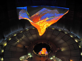 Alpenglühen am Matterhorn im Gasometer Oberhausen (Foto: Thomas Machoczek)