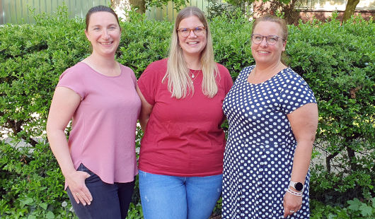 Kompetente Beraterinnen wenn es ums Ehrenamt in Oberhausen geht, v.l. Jacqueline Hoffmann, Malina Bardenheuer und Inga Dander. Foto: Bereich Chancengleichheit/Stadt Oberhausen