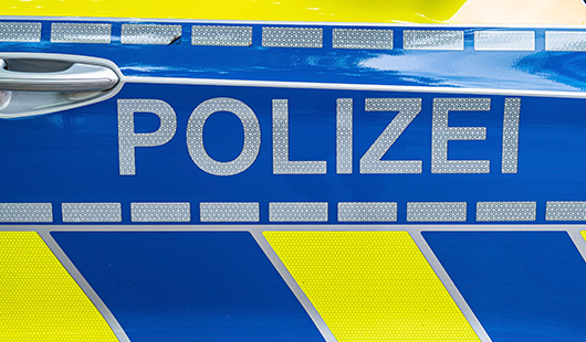 Schriftzug auf Polizeiwagen (Foto: Stadt Oberhausen/Tom Thöne)
