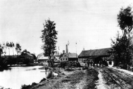 Historische Aufnahme der Eisenhütte St. Antony im Osterfelder Ortsteil Klosterhardt.