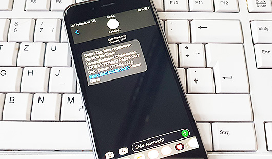 Stadt bietet SMS-Service für positiv getestete Personen an