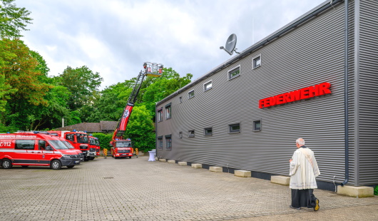 Das neue Gebäude für die Züge Mitte und Süd der Freiwilligen Feuerwehr (Foto: Stadt Oberhausen/Tom Thöne)