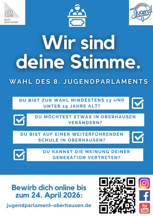 Plakat zur Wahl des Jugendparlaments