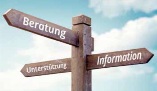 Wegweiser zu Unterstützungsangeboten