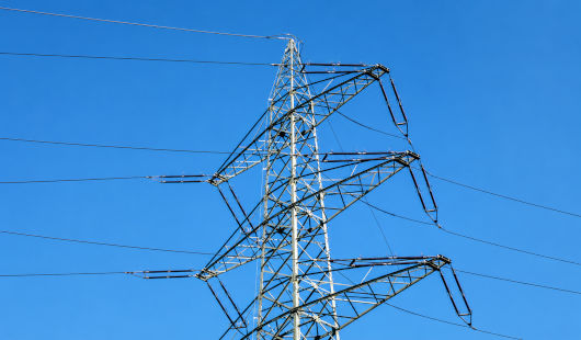Ein Strommast vor blauem Himmel (Foto: Stadt Oberhasuen/Tom Thöne)