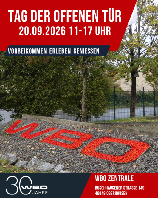 Plakat zum Tag der Offenen Tür der WBO