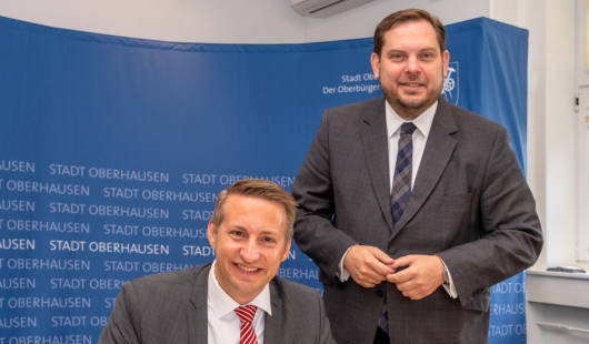 Oberbürgermeister Schranz empfängt Regierungspräsident Schürmann 