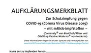 Impfunterlagen bitte ausgefüllt mitbringen