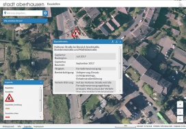 Screenshot Baustellen in Oberhausen