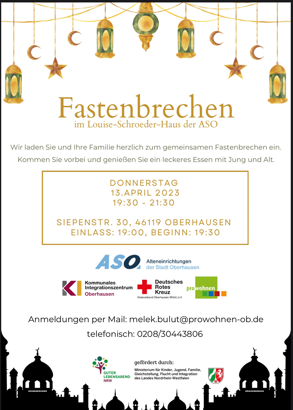 Flyer zum Gemeinsamen Fastenbrechen