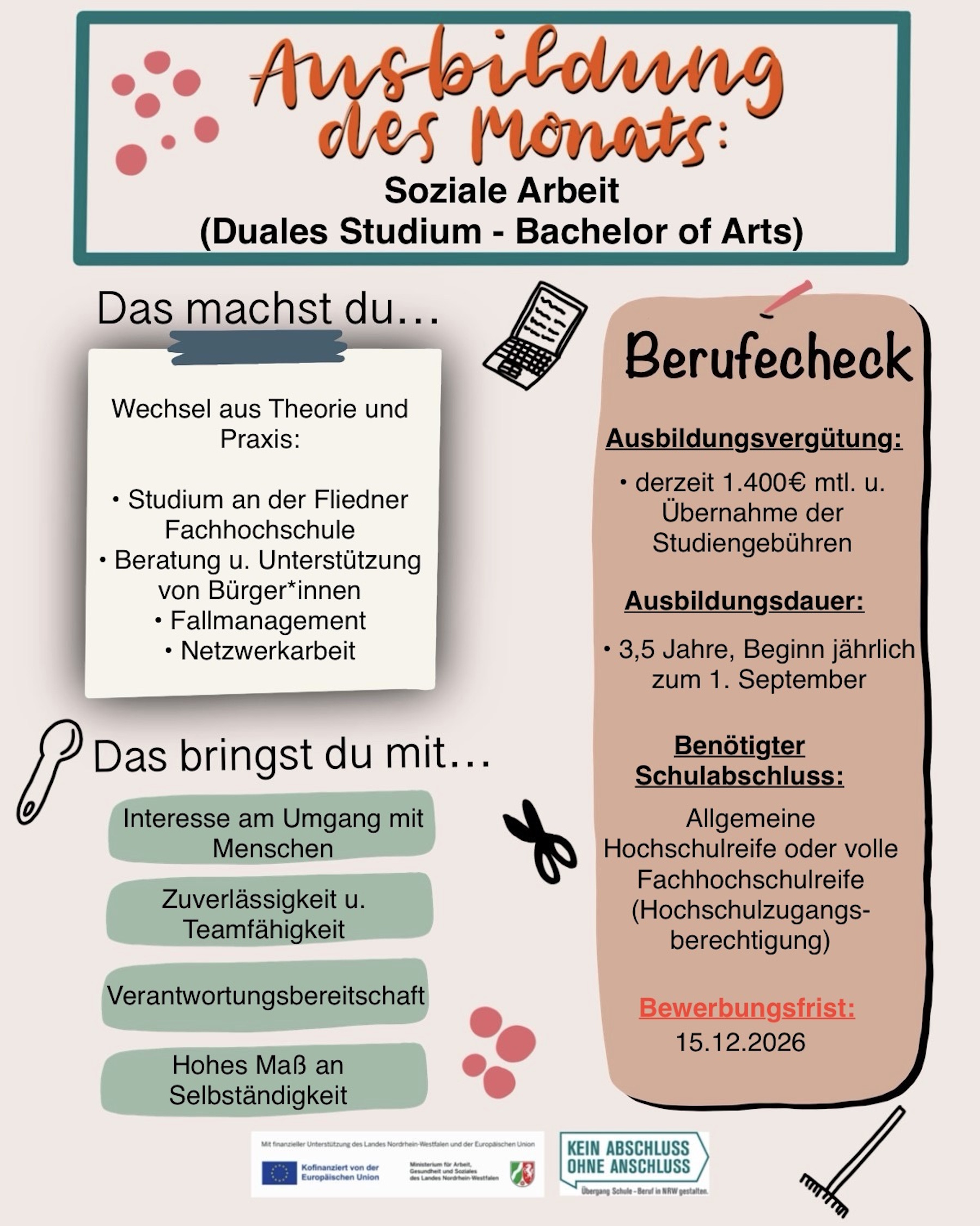 Ausbildung des Monats: Soziale Arbeit