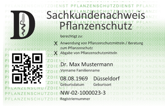 Muster Pflanzenschutznachweis