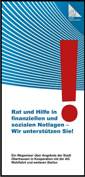 Flyer Rat und Hilfe in finanziellen und sozialen Notlagen