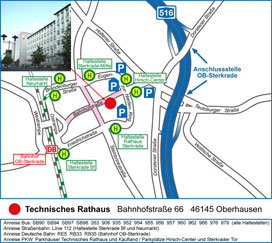 Anfahrt zum Technischen Rathaus