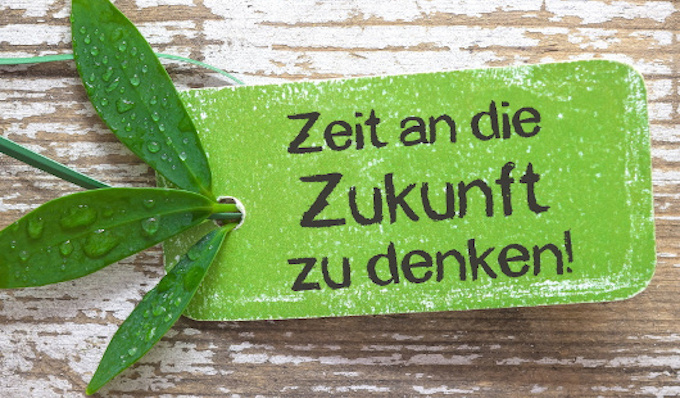 Schrift auf grünem Zettel 