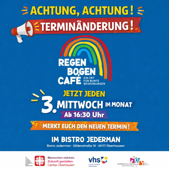 Terminänderung Regenbogencafé