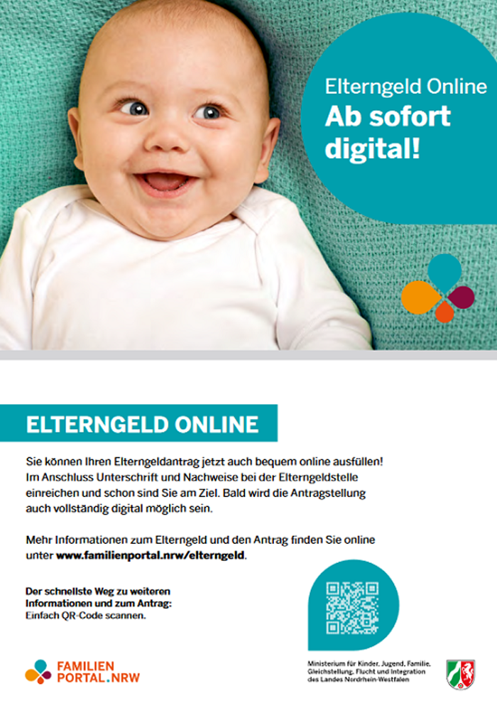 Postkarte Elterngeld online