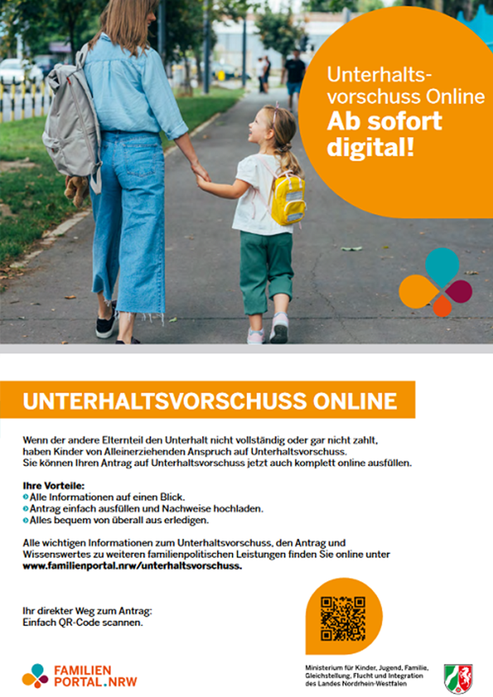 Postkarte Unterhaltsvorschuss