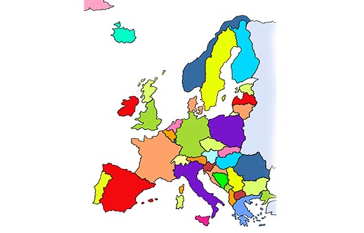eine Karte von Europa