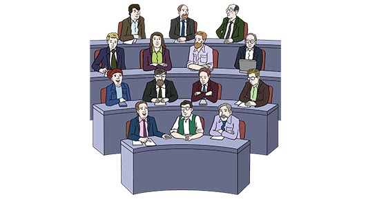 Menschen im Parlament