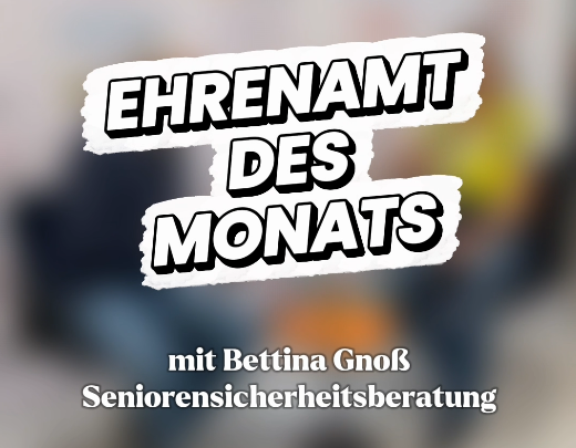 Bild zeigt den Schriftzug Ehrenamt des Monats