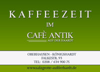 Bild zeigt Logo Kaffezeit im Cafe Antik