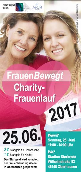 Bild zeigt Front des Flyers zum Frauenlauf