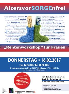 Bild zeigt Plakat zum Rentenworkshop