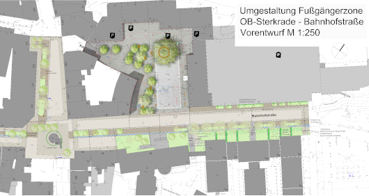 Sterkrade Vorentwurf der fußgängerzone