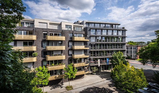 Das Wohn- und Geschäftshaus SPOT an der Elsa-Brändström-Straße - geschaffen vom Architekten Fiorus Samandari. Foto: Stadt Oberhausen