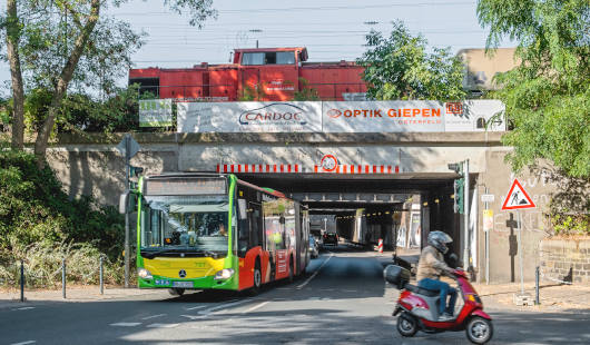 Eisenbahnbrücke an der Osterfelder Straße. Foto: Stadt Oberhausen/Tom Thöne
