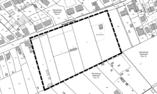 Geltungsbereich Bebauungsplan Nr. 761 „Südlich Matzenbergstraße“ . Quelle: Stadt Oberhausen