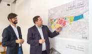 Masterplan Neue Mitte: Oberbürgermeister Daniel Schranz und Strategiedezernent erläutern den Planungsentwurf