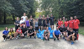 RWO Spieler beim Plogging im Kaisergarten