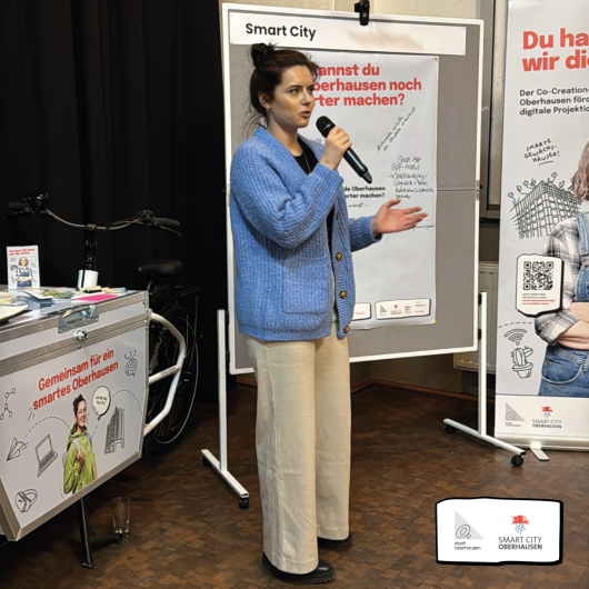 Im Bild sehen Sie Katrin Jansen, Projektleiterin des Co-Creation-Funds. Foto: Stadt Oberhausen