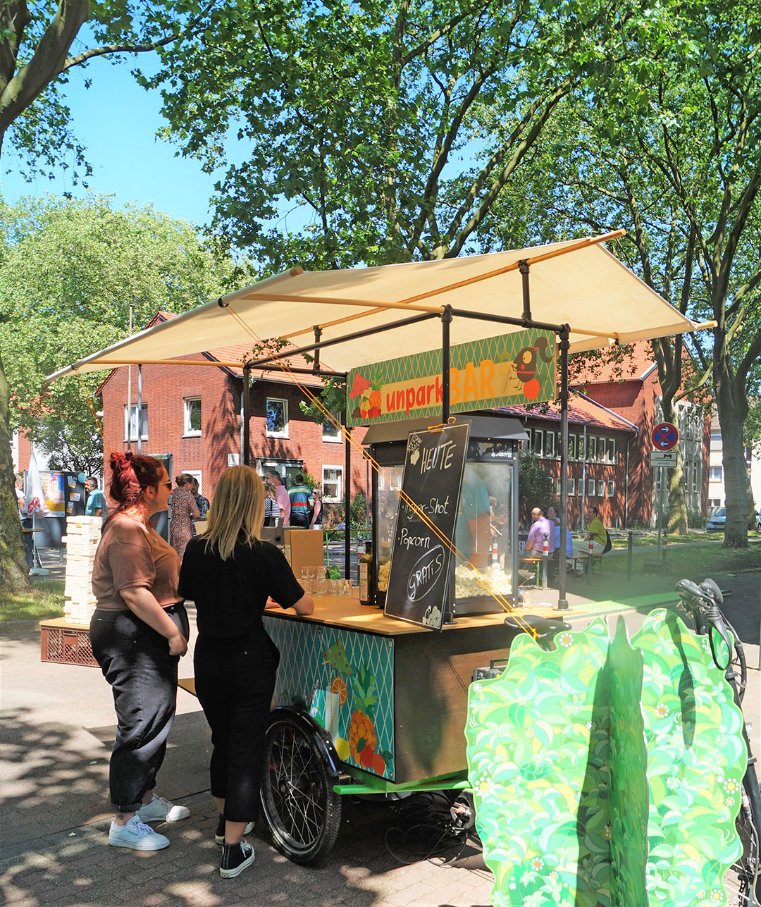 Popcornstand an der Infobörse Marienviertel