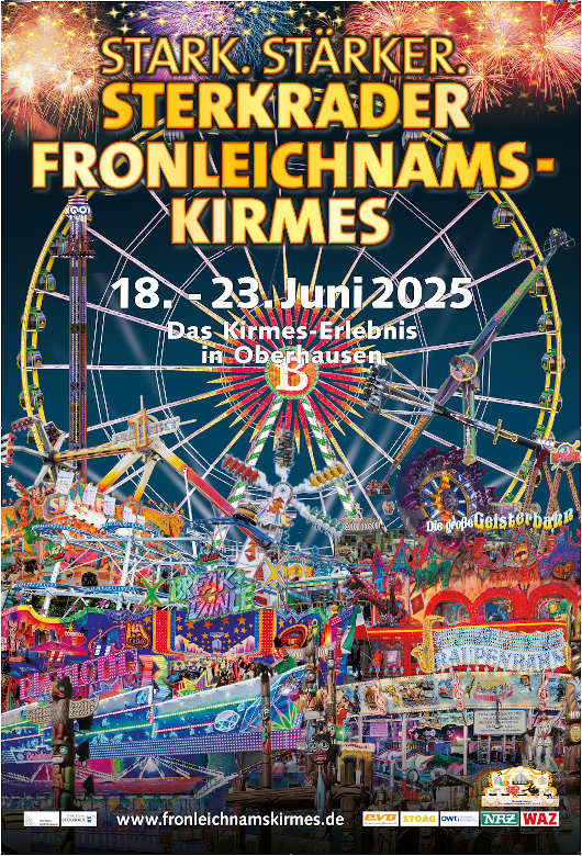 Plakat der Sterkrader Fronleichnamskirmes 2025