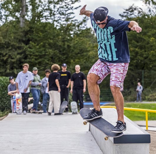 Skater im Trendsportpark open airea